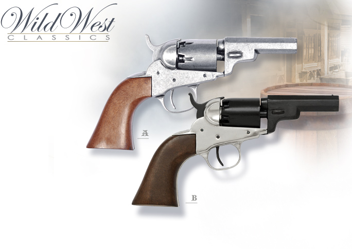 NobleWares Image of COLT 1849 Pocket Pistol 1259NQ Blued, and 1259G Gray finish by Denix