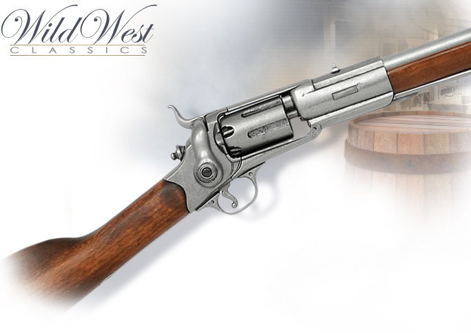 NobleWares Image of Old West non-firing M1850 Revolving Cylinder Percussion Rifle 1188 by Denix