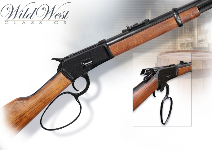 NobleWares Image of Old West non-firing M1892 Winchester Loop Lever Rifle 1069 Blued Finish by Denix
