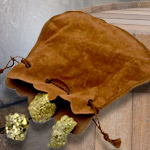 Old West Miner's Fools Gold Pyrite Nuggets in Suede Bag FG002