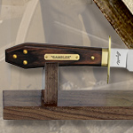 Solid Walnut Knife Display Stand with & Magnet blade post DC4