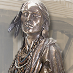 Cast Bronze Resin Native American Maiden Bust 8743 by YTC Summit