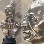 Cast Bronze Resin Native American Warrior Bust 8742 by YTC Summit