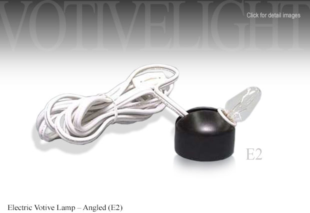 Windstone Editions 8' Angled Electric Votive Lamp E2-White