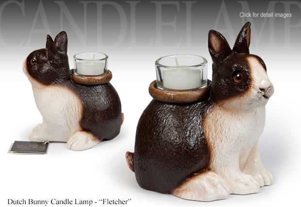 Windstone Editions Dutch Bunny Fletcher Candle Lamp 2023 by M. Pea