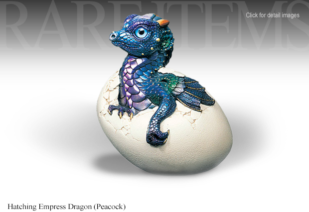Image of Windstone Editions Rare Hatching Empress Dragon 507-P Peacock by M. Pea